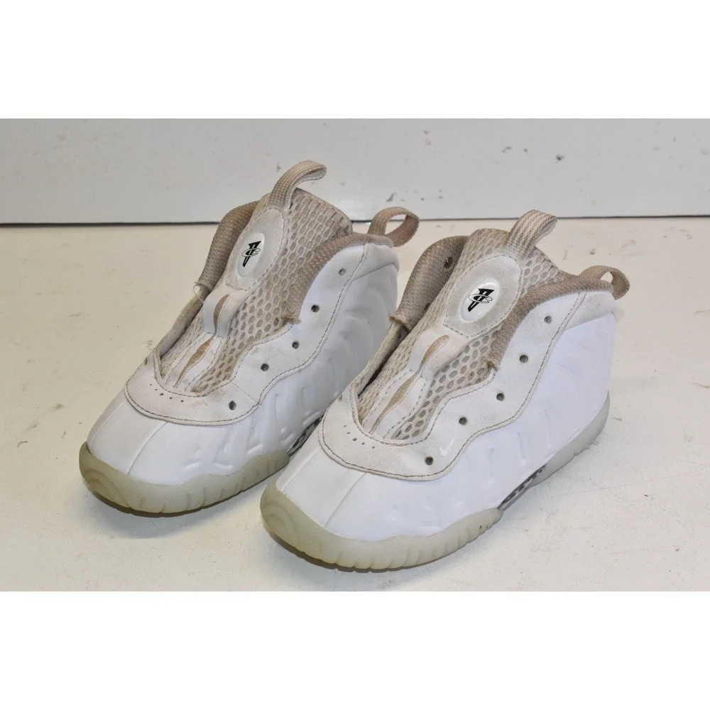 Nike Lilttle Posite One Triple White Sneakers Child Size 8C Hype Foam HQ1961-100